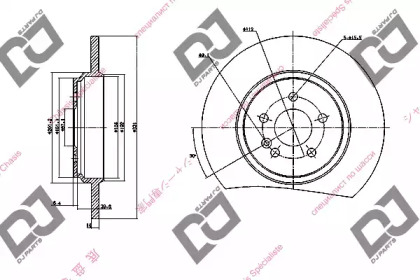 Тормозной диск DJ PARTS BD1153